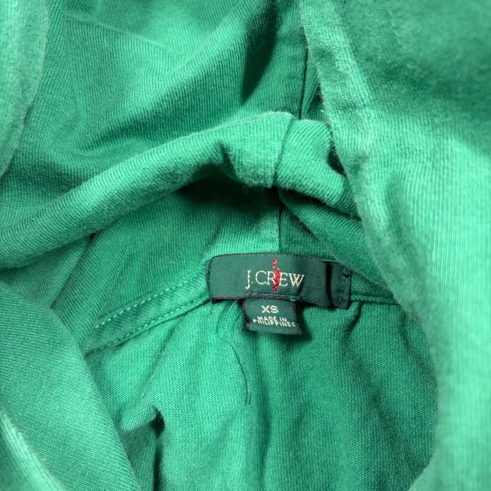 J. Crew Hoodie Mens XS Green Long Sleeve Pullover Sweatshirt Cotton Blend